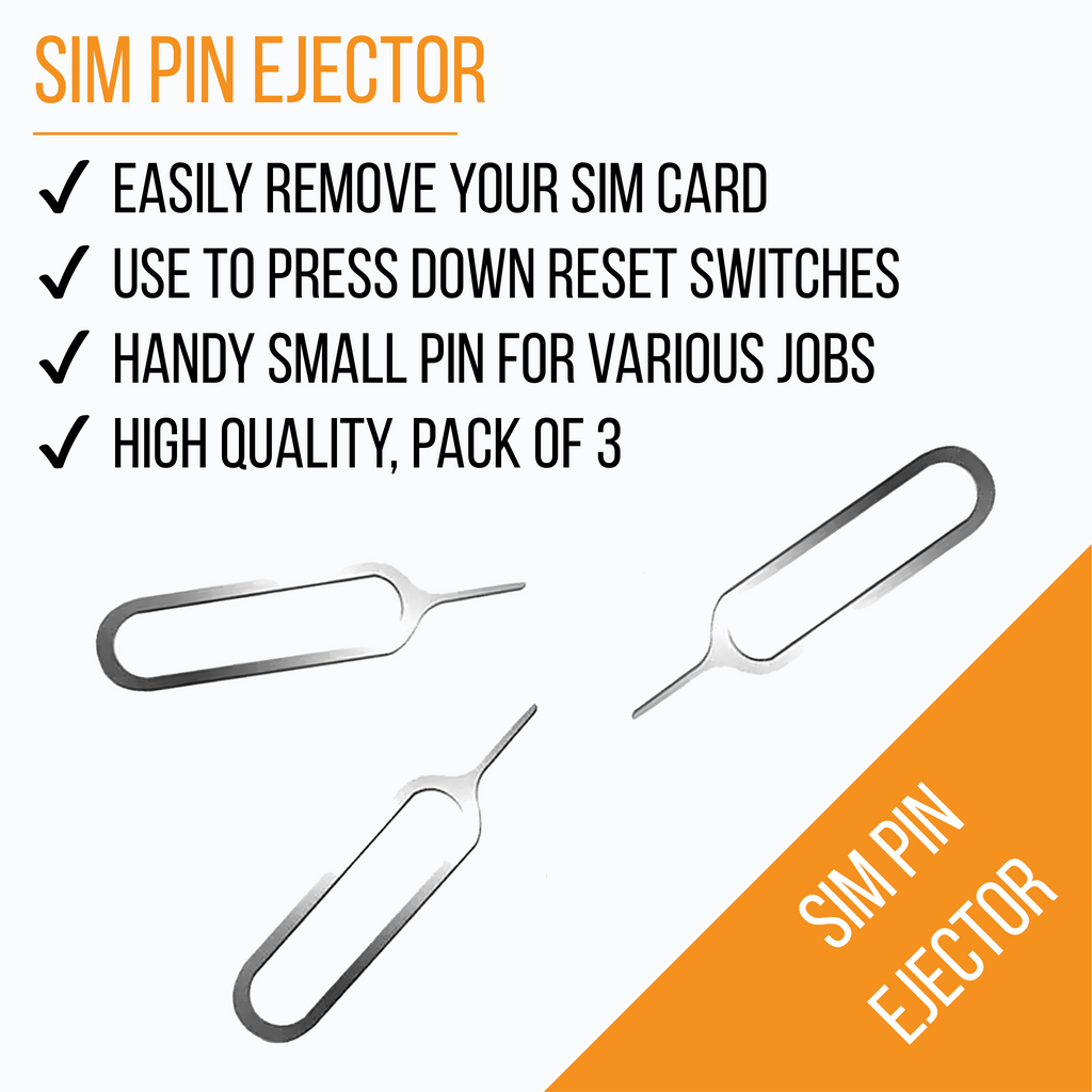 SIM Card Tray Removal Tool, Metal Pin Design, Pack of 3
