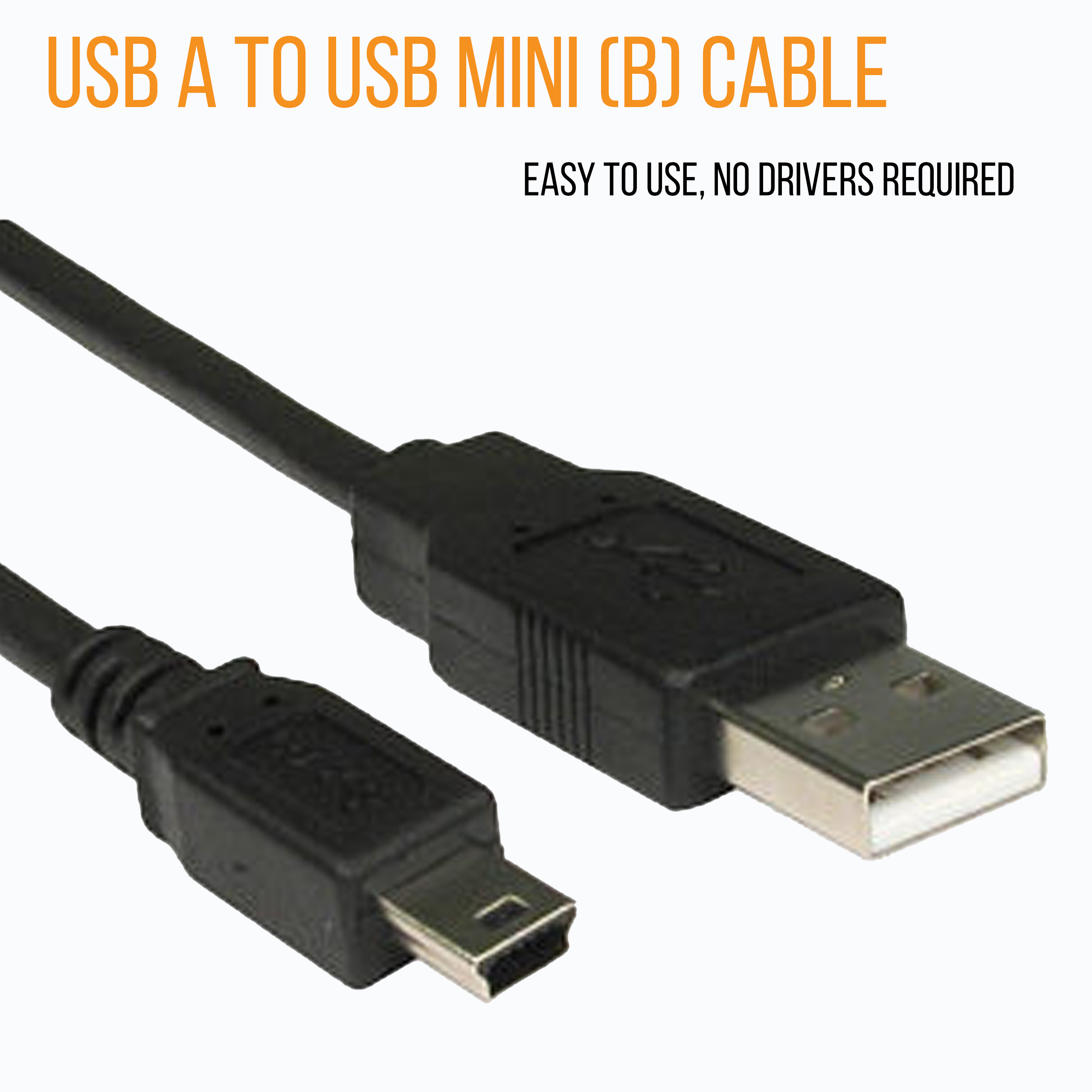 USB-A to Mini USB Cable, Sync & Charging