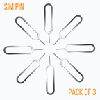 SIM Card Tray Removal Tool, Metal Pin Design, Pack of 3