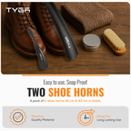 Plastic Shoe Horn Set, Snap Proof Flexible Design, 19cm & 43cm