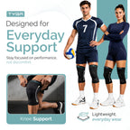 Adjustable Knee Support Sleeves, Breathable Straps, Dark Grey, 1 Pair