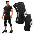 Adjustable Knee Support Sleeves, Breathable Straps, Dark Grey, 1 Pair