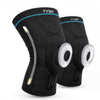 Adjustable Knee Support Sleeves, Breathable Straps, Dark Grey, 1 Pair