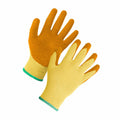 Knitted General Handling Gloves, Crinkle Latex Grip, 10 Gauge
