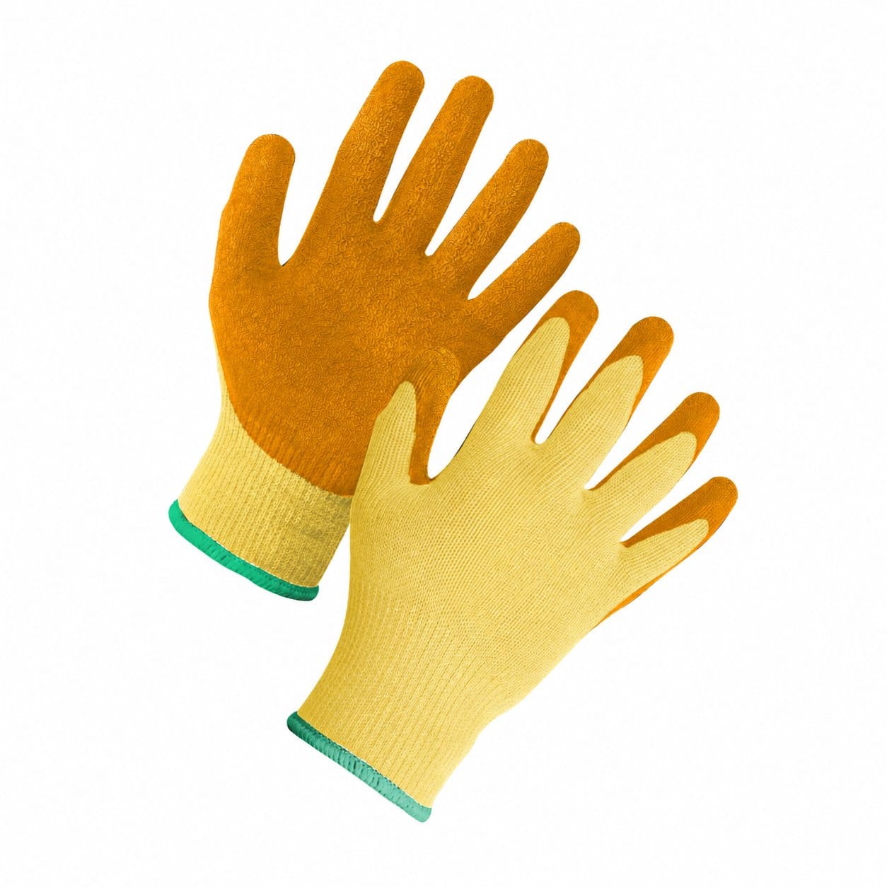 Knitted General Handling Gloves, Crinkle Latex Grip, 10 Gauge