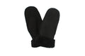 Sheepskin Full Hand Mittens, Elasticated Cuff, Black, 1 Pair