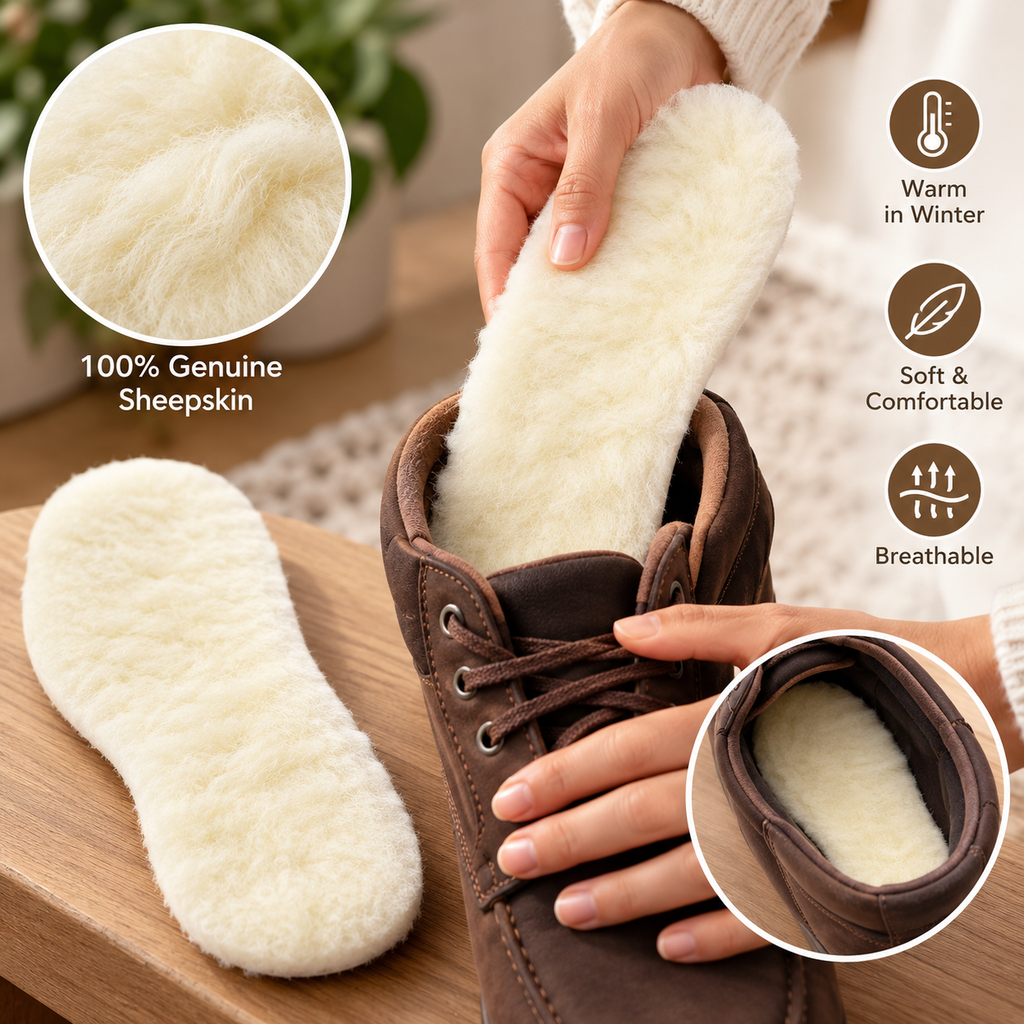 Full Sheepskin Insoles, Natural