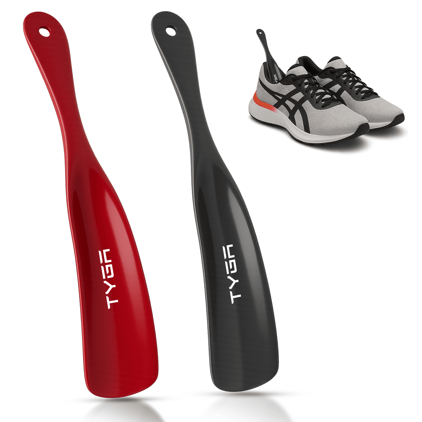 Snap Proof Plastic Shoe Horns, Flexible Design, 19cm