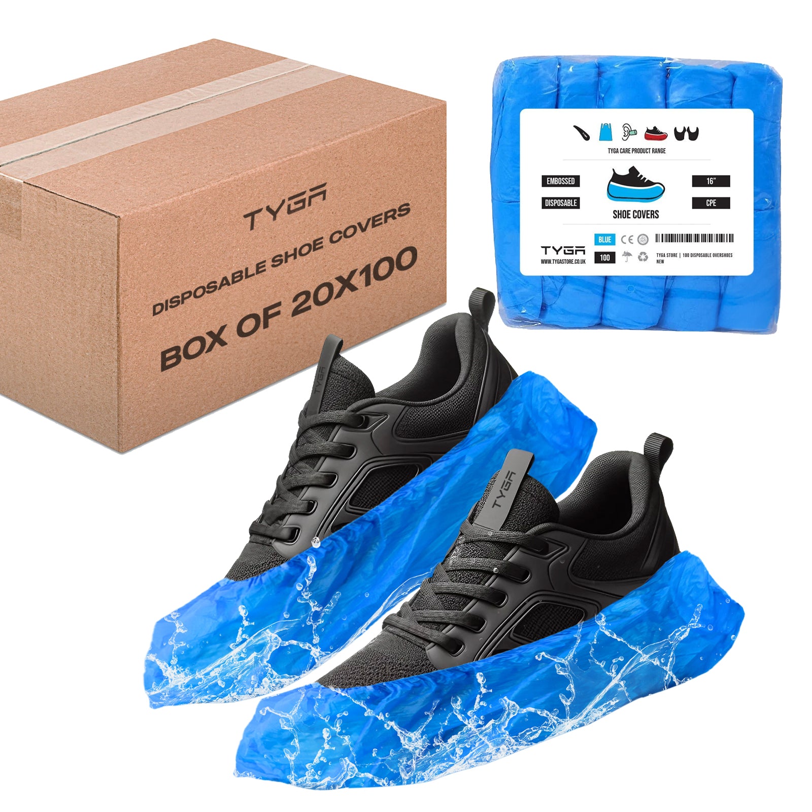 Disposable Shoe Covers, Anti Slip, Waterproof Overshoes
