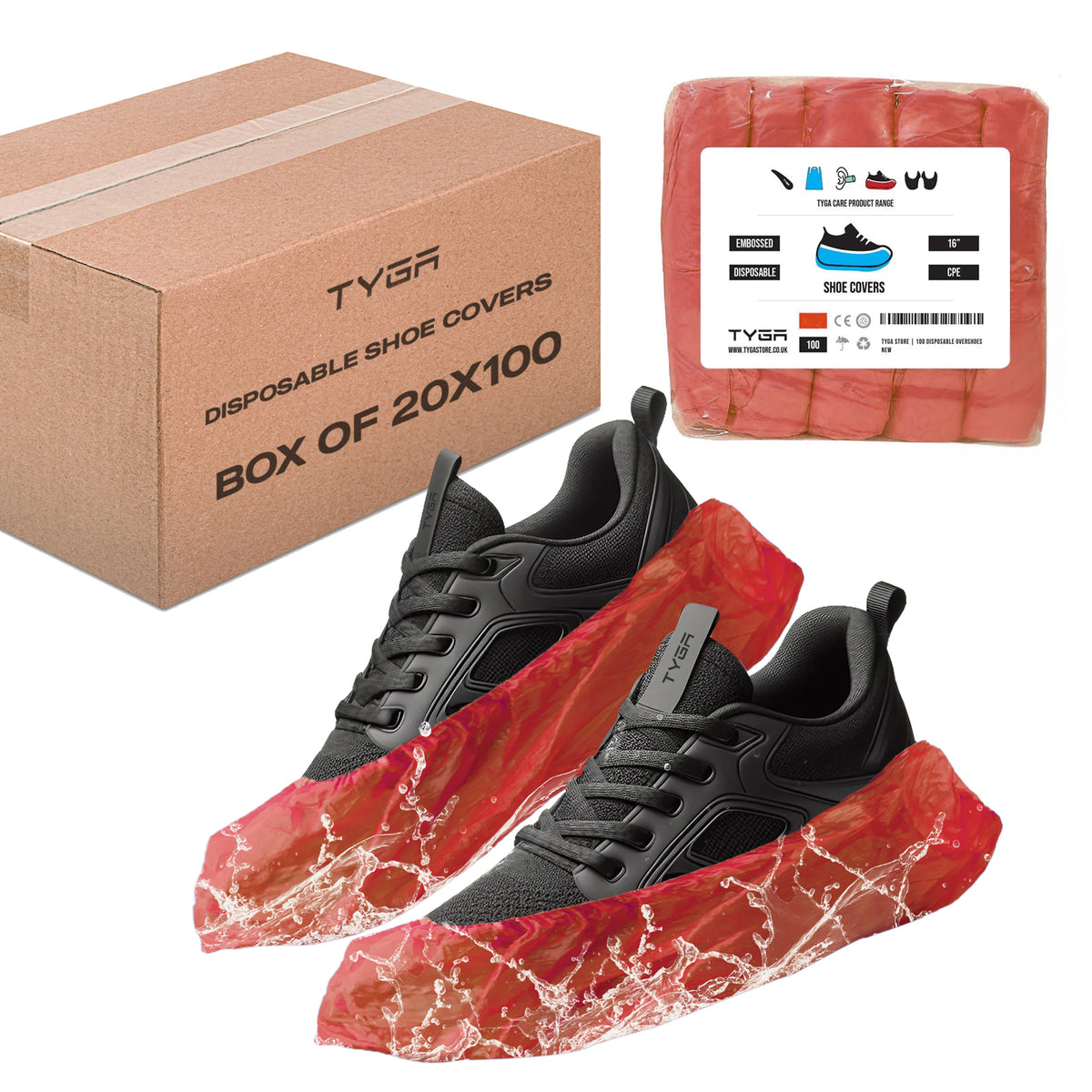 Disposable Shoe Covers, Anti Slip, Waterproof Overshoes