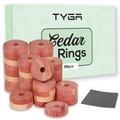 Cedar Wood Rings, Natural Moth Repellent, Pack of 56