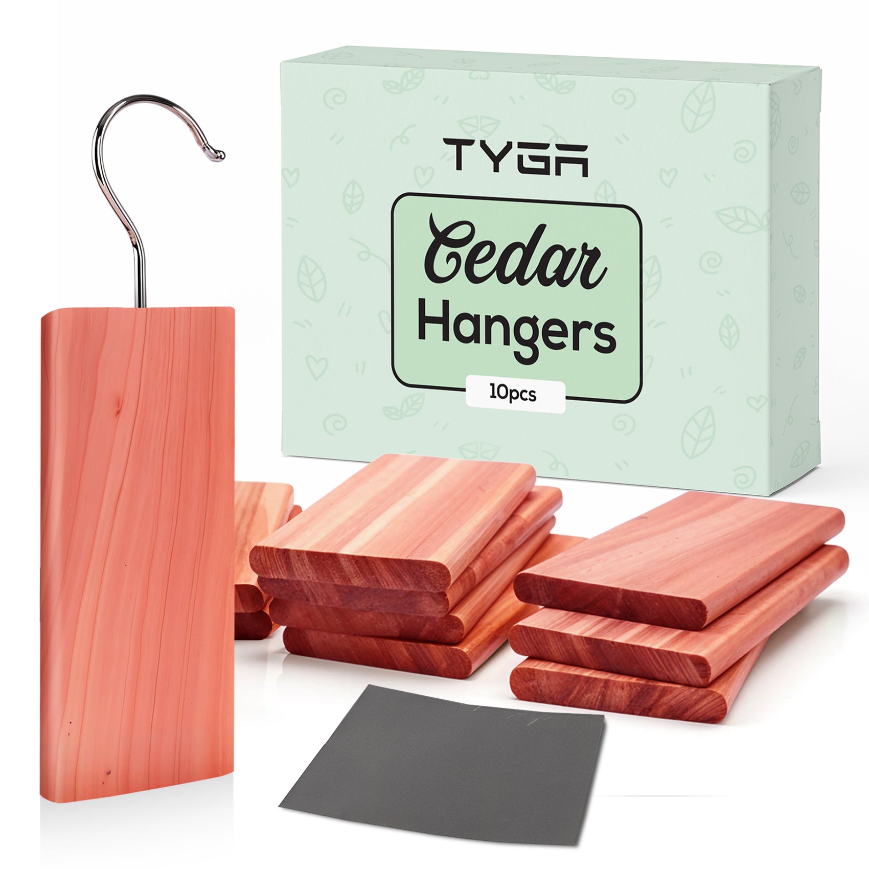 Cedar Wood Hanging Blocks, Natural Moth Repellent, Pack of 10