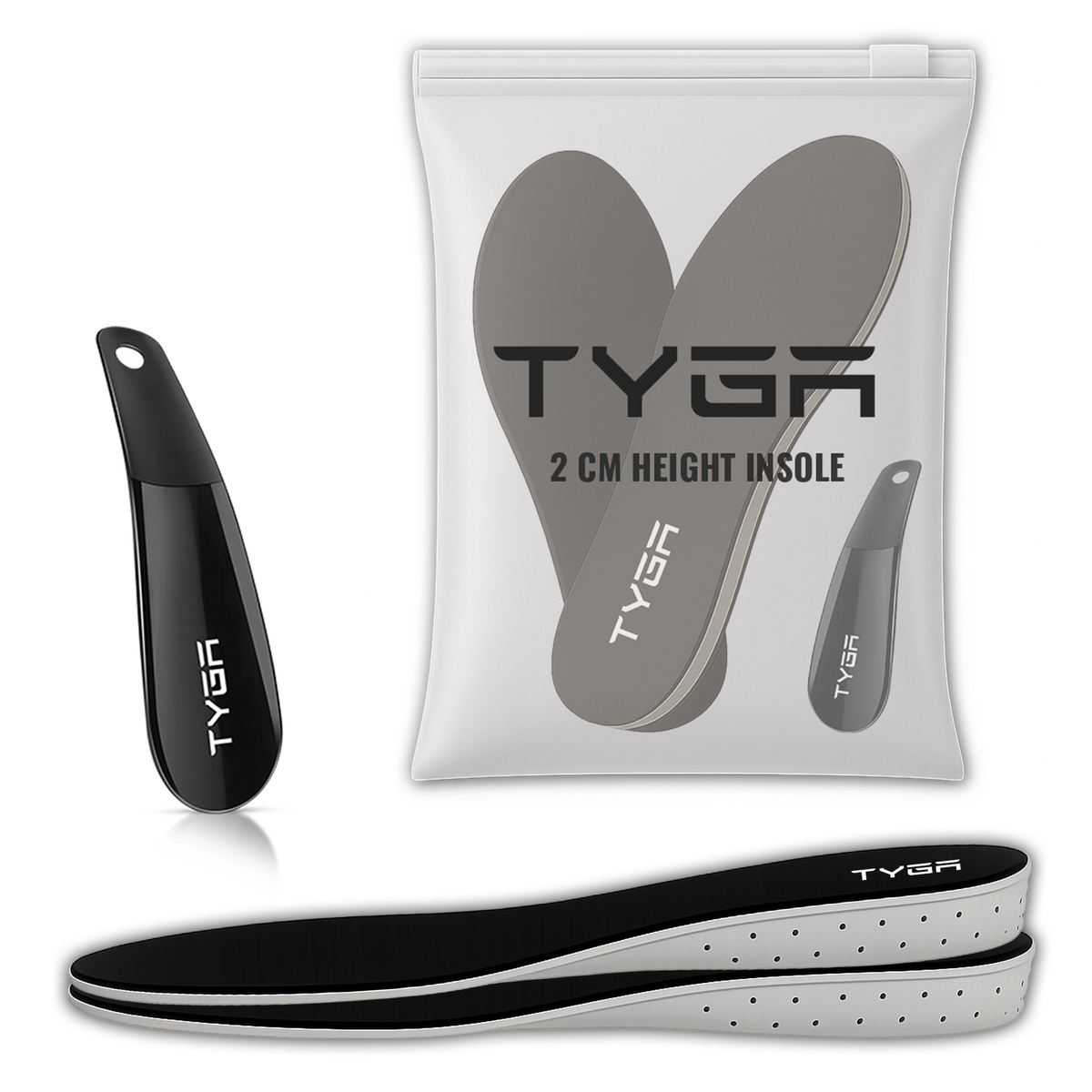Memory Foam Height Increase Insoles with Free Shoehorn