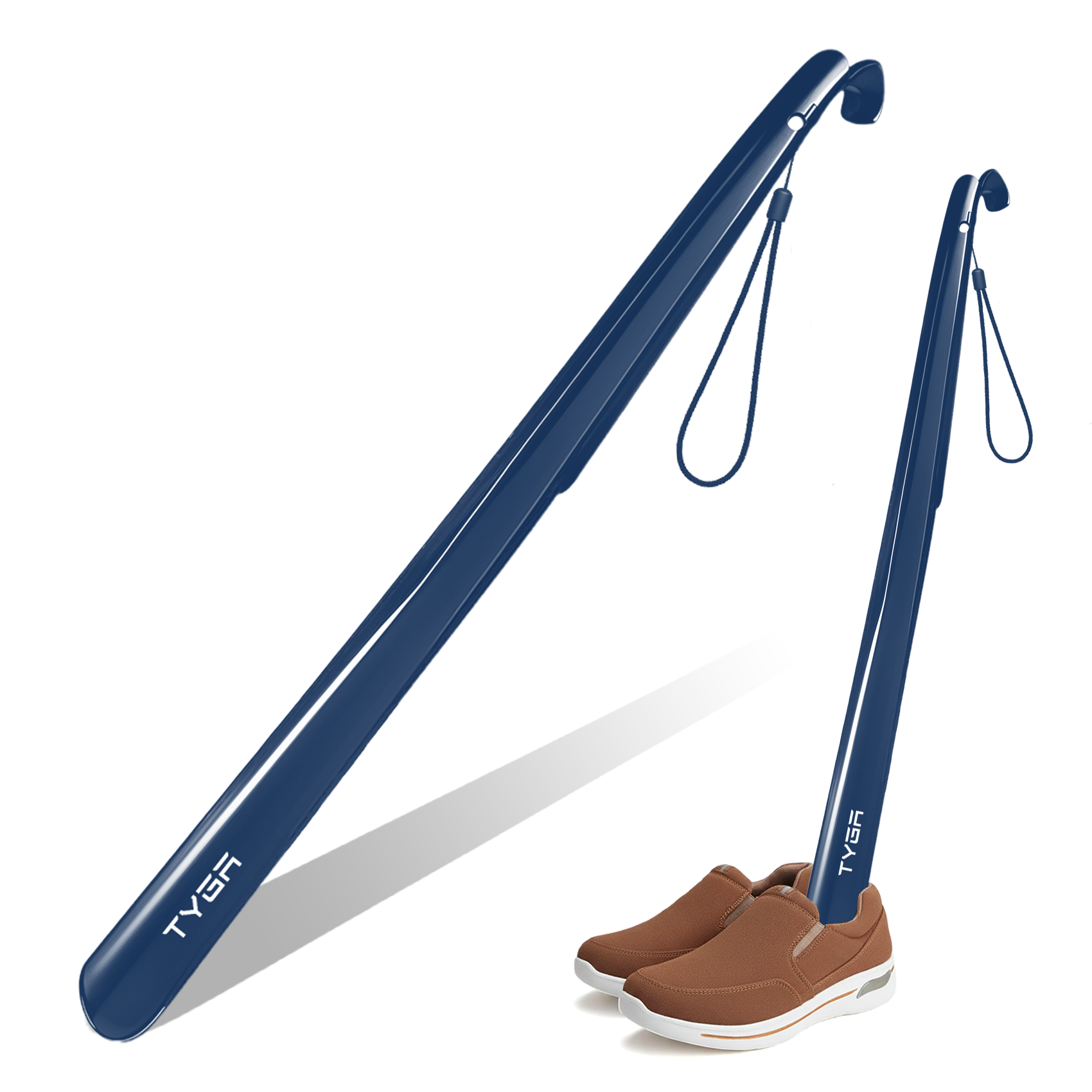 Extra Long Shoe Horn, Comfortable Handle, 58cm