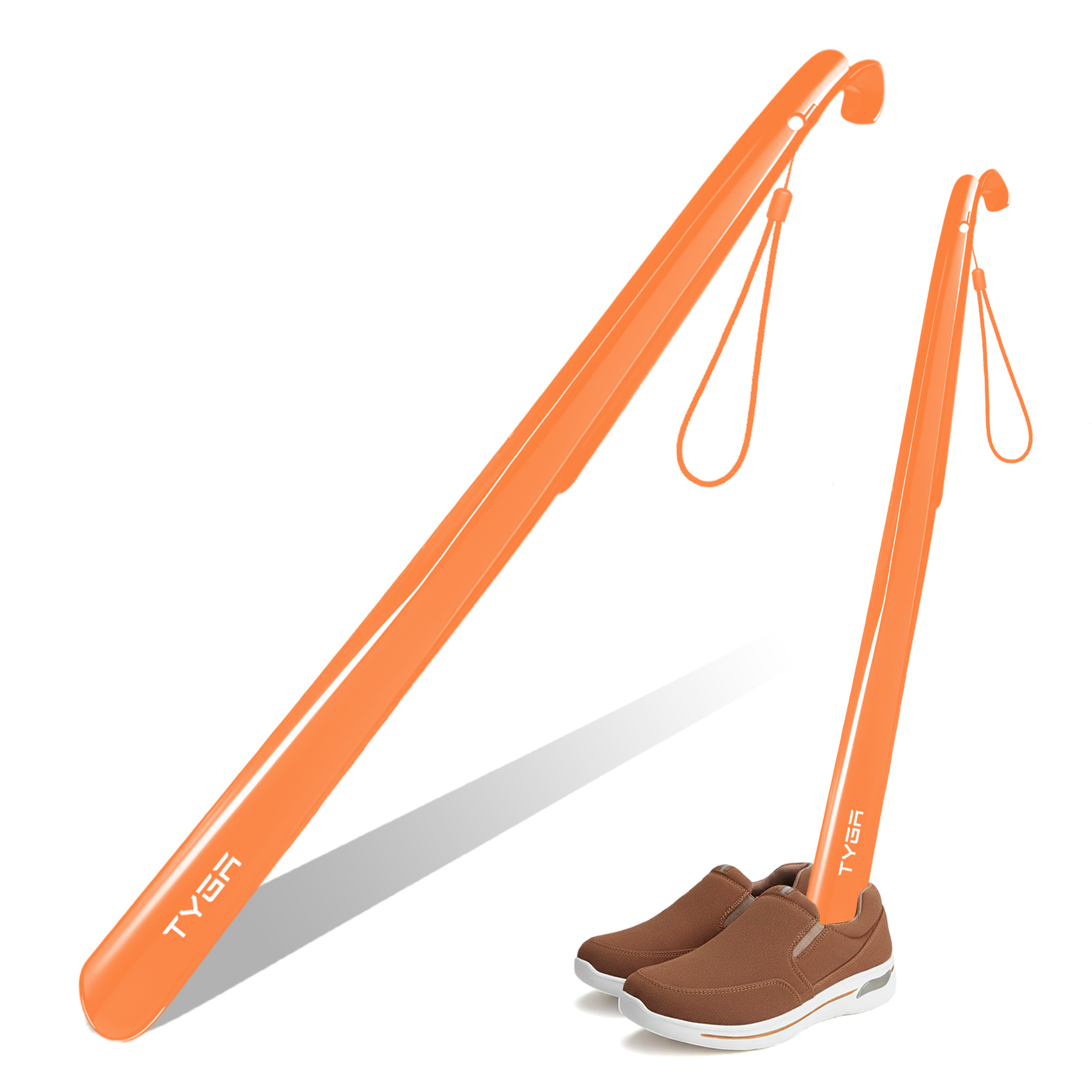 Extra Long Shoe Horn, Comfortable Handle, 58cm