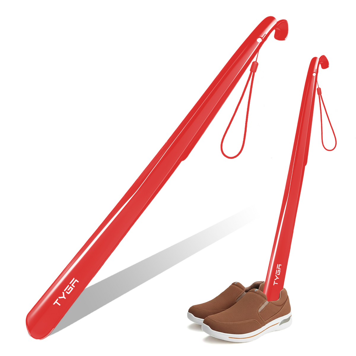 Extra Long Shoe Horn, Comfortable Handle, 58cm