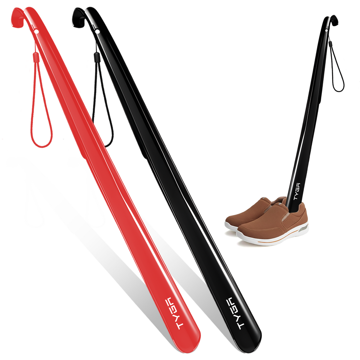 Extra Long Shoe Horn, Comfortable Handle, 58cm
