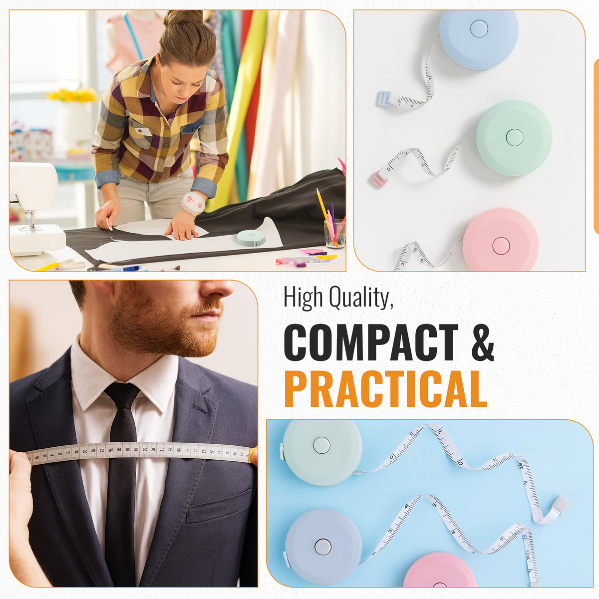 Retractable Measuring Tape, Soft Body Measurement Ruler