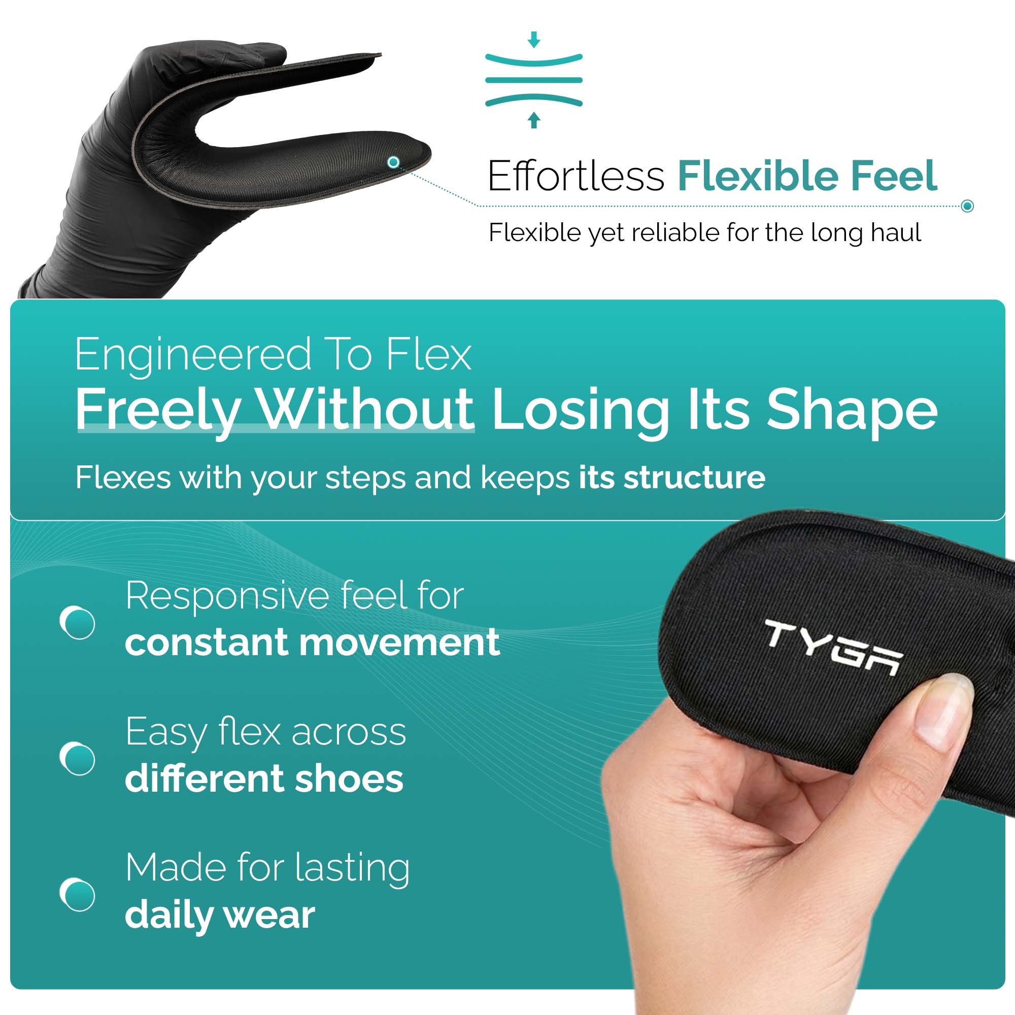 Memory Foam Insoles, Cushioned Comfort Shoe Inserts, Black