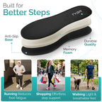 Memory Foam Insoles, Cushioned Comfort Shoe Inserts, Black