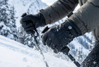Genuine Leather Gloves for Men, Stud Strap with 3-Point Stitch Detail