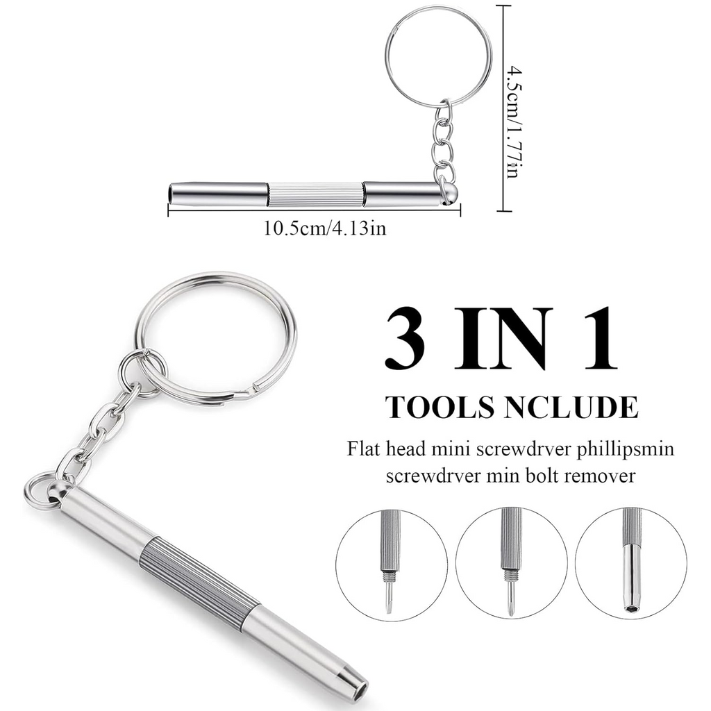 3-in-1 Eyeglass Repair Tool, Precision Screwdriver & Pliers