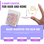 Mini Hair Elastic Bands for Braids, Pack of 1,000