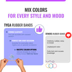 Mini Hair Elastic Bands for Braids, Pack of 1,000