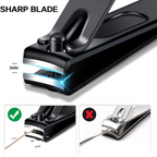 Stainless Steel Nail Clipper Set, Precision Blades, Black, Set of 3