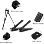 Stainless Steel Nail Clipper Set, Precision Blades, Black, Set of 3