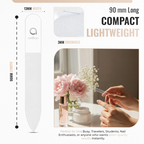 Nano Glass Nail File, 3-in-1 File Polish & Shine with Case, Clear