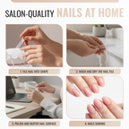 Nano Glass Nail File, 3-in-1 File Polish & Shine with Case, Clear