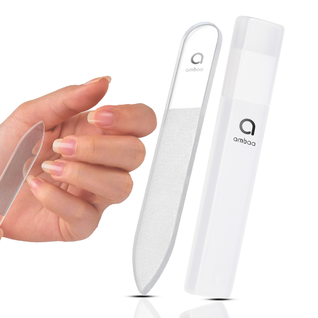 Nano Glass Nail File, 3-in-1 File Polish & Shine with Case, Clear