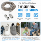 Elastic No-Tie Shoelaces, Easy Slip-On Fit, 1 Pair
