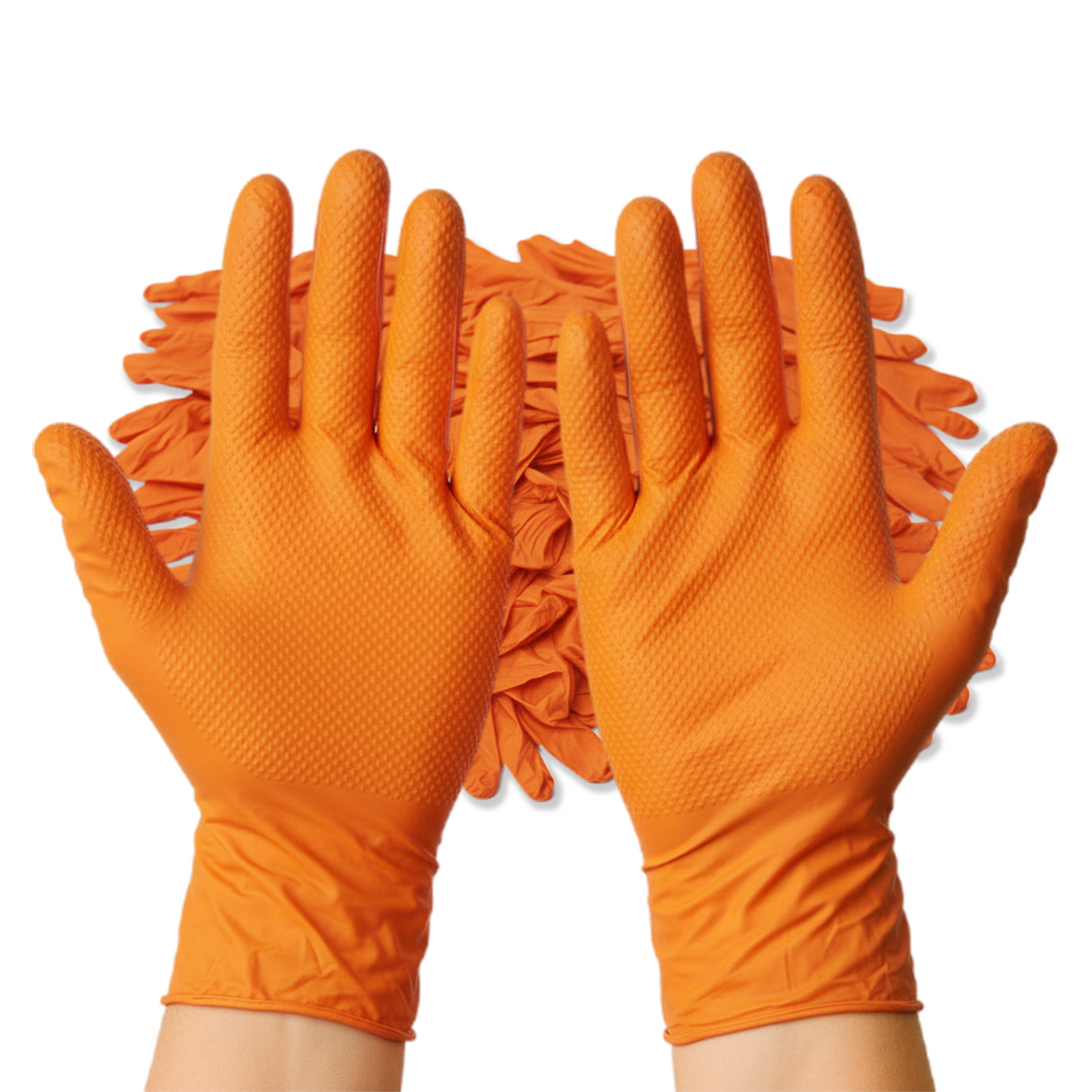 Nitrile Diamond Grip Gloves, Heavy Duty & Latex Free