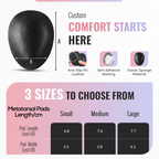 Adhesive Forefoot Cushion Pads, PU Half Insoles, Black, 1 Pair