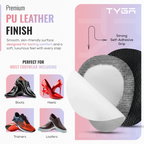 Adhesive Forefoot Cushion Pads, PU Half Insoles, Black, 1 Pair