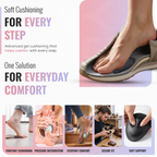 Adhesive Forefoot Cushion Pads, PU Half Insoles, Black, 1 Pair