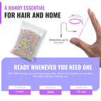Mini Hair Elastic Bands for Braids, Pack of 1,000