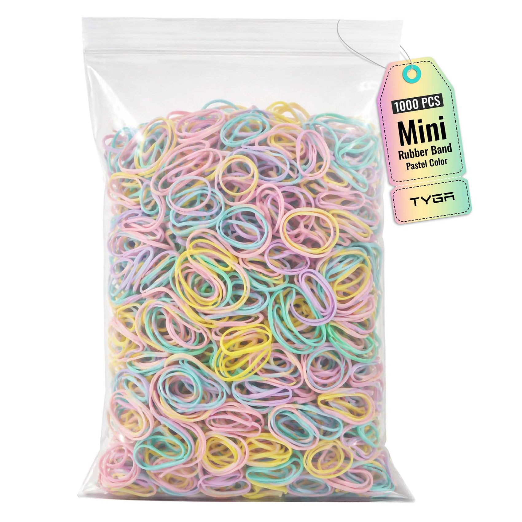 Mini Hair Elastic Bands for Braids, Pack of 1,000