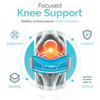 Knee Strap with Silicone Support Pad, Adjustable Patella Support, Blue, 1 Pair