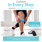 Knee Strap with Silicone Support Pad, Adjustable Patella Support, Blue, 1 Pair