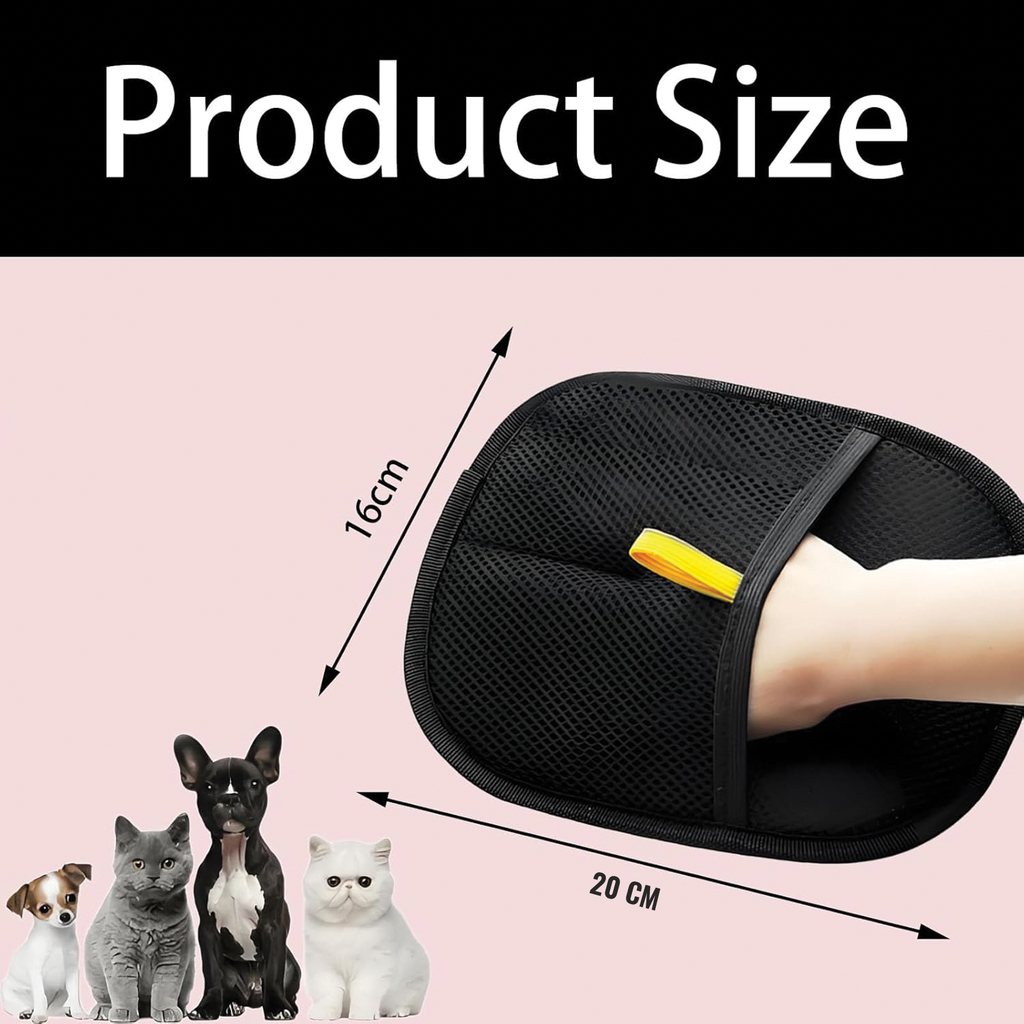 Pet Grooming Glove, Hair Removal & Deshedding Mitt, Pack of 1