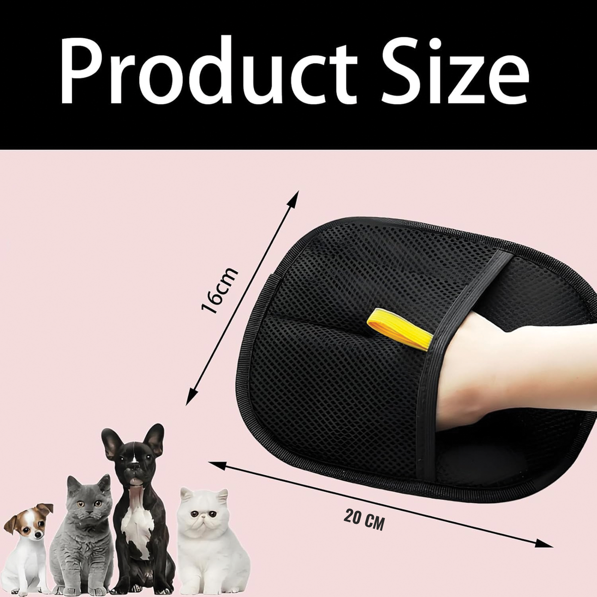 Pet Grooming Glove, Hair Removal & Deshedding Mitt, Pack of 1
