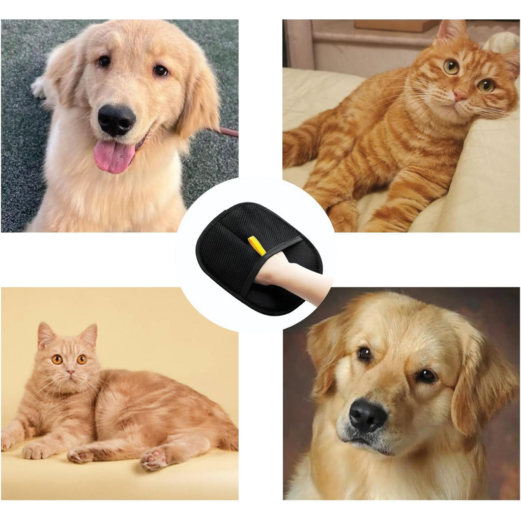 Pet Grooming Glove, Hair Removal & Deshedding Mitt, Pack of 1