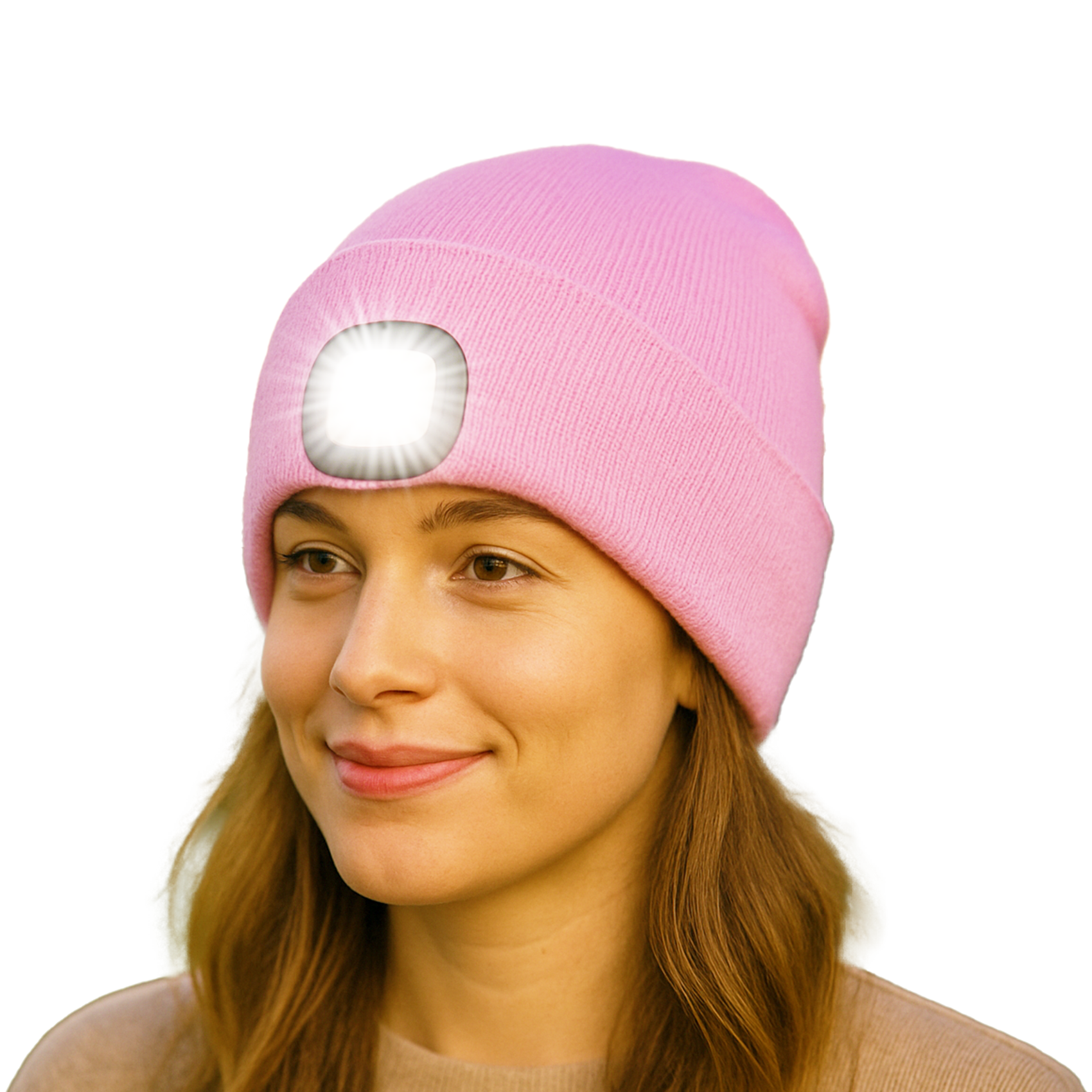 LED Beanie Hat, Rechargeable USB Light