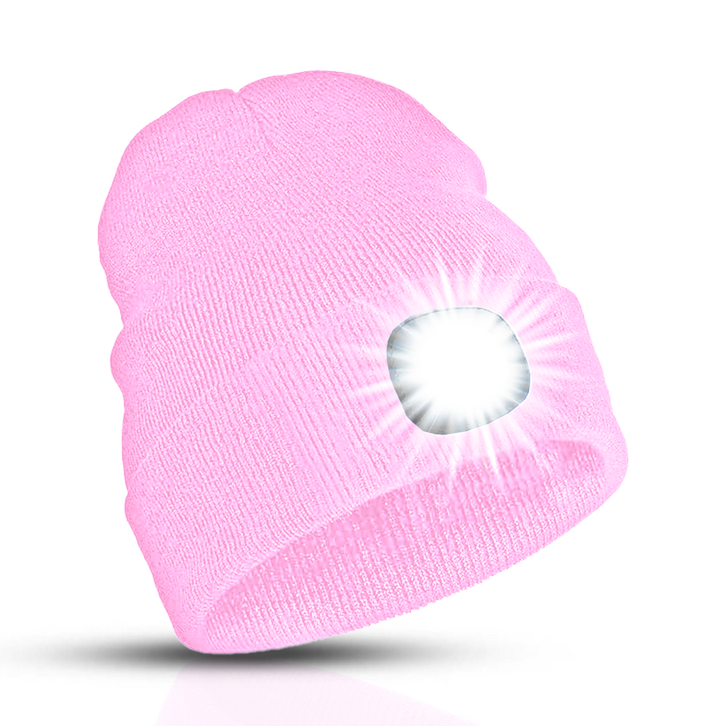LED Beanie Hat, Rechargeable USB Light