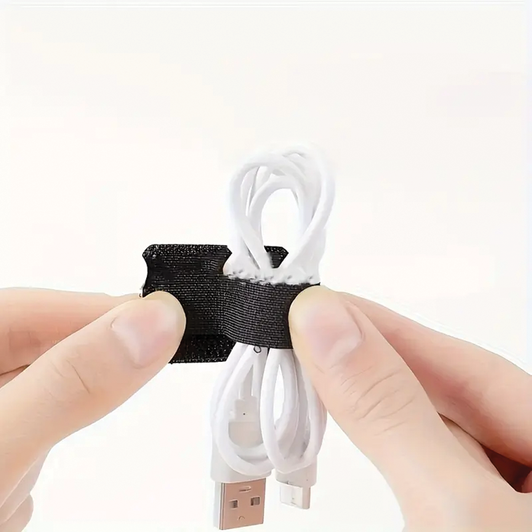 Reusable Interlocking Cable Ties, Hook & Loop Straps, Pack of 10