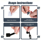 Reusable Interlocking Cable Ties, Hook & Loop Straps, Pack of 10