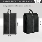 Portable Shoe Bag, Travel Storage Organizer, Black, Pack of 1
